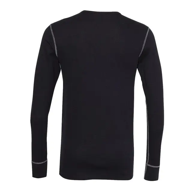 Next Level Adult Long-Sleeve Thermal n8201 Black with Gray Back