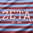 Zeta Tau Alpha Striped Block Lettering PR Tank