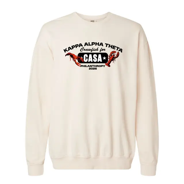 Kappa Alpha Theta Crawfish Illustration Philanthropy Crewneck 2