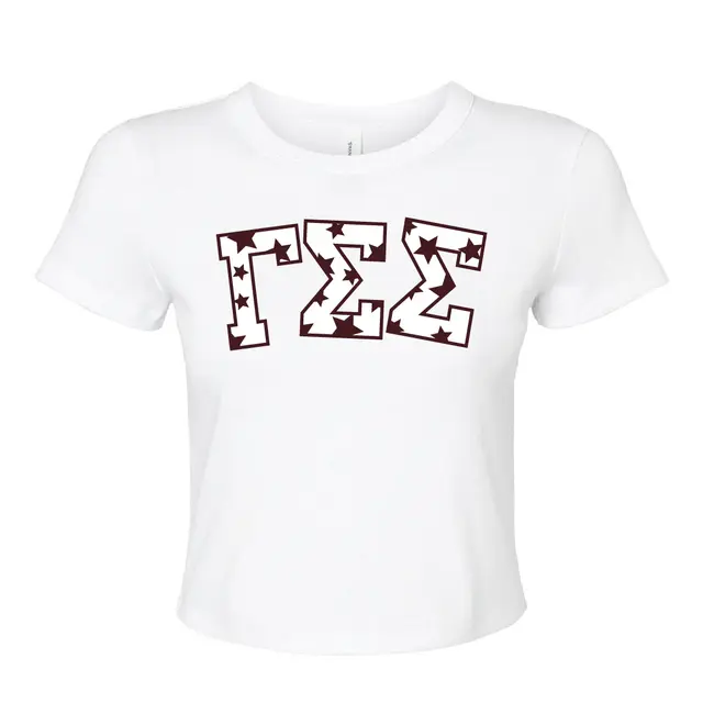 Gamma Sigma Sigma Star Pattern Text PR Shirt 2