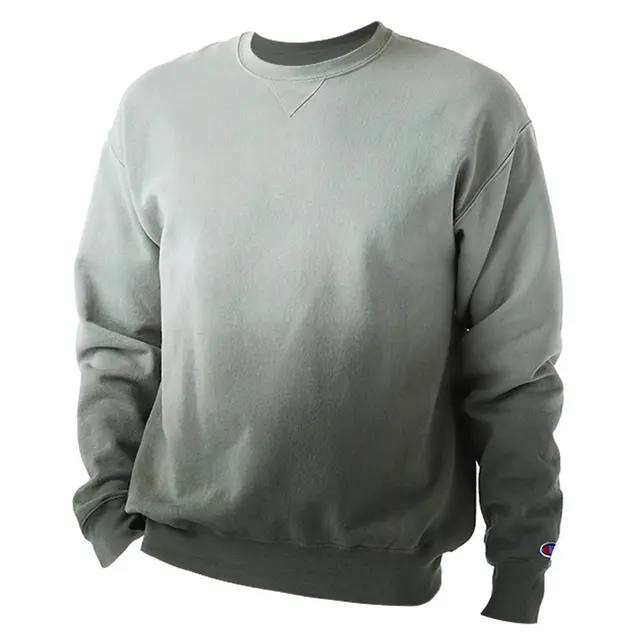 Champion Unisex Dip Dye Crew cd400d Army Ombre Front