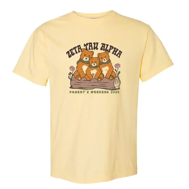 Zeta Tau Alpha Cozy Bear Family Parent's Weekend Shirt 2