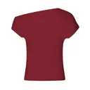Fresh Prints Chloe Off the Shoulder Top Cranberry Red mto Back MtoASP2026