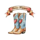 Kappa Kappa Gamma Heart Cowboy Boots PR Shirt