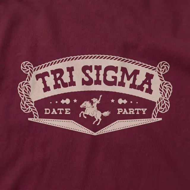 Sigma Sigma Sigma Roped Banner Design Date Party Hoodie