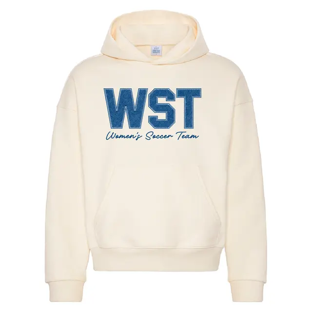 Women's Soccer Team Bold Block Lettering PR Hoodie 2