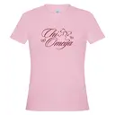 Chi Omega Script Font with Bows PR Shirt 2