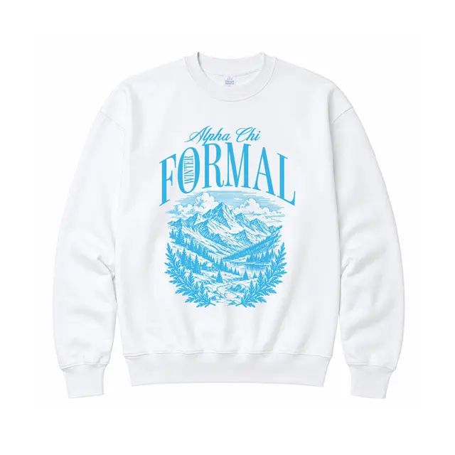 Alpha Chi Omega Mountain Scene Winter Formal Crewneck 2