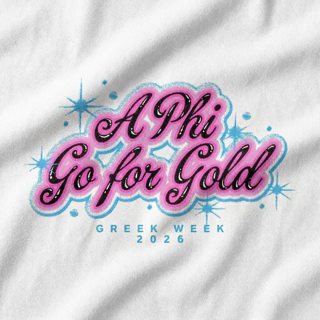 Alpha Phi Sparkling Text Greek Week Tank