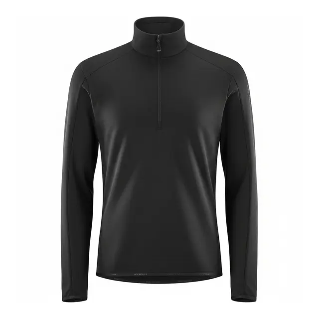 Salomon MSport Lightwarm 1/2-Zip Mid Top - Men's salza3x Deep Black Front