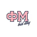 Phi Mu Bold Pink Greek Letters Bid Day Tank