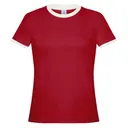 FP97 Simone Slim Fit Ringer Shirt Crimson White Front