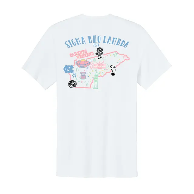 Sigma Rho Lambda Pastel Map Parents Weekend Shirt 2