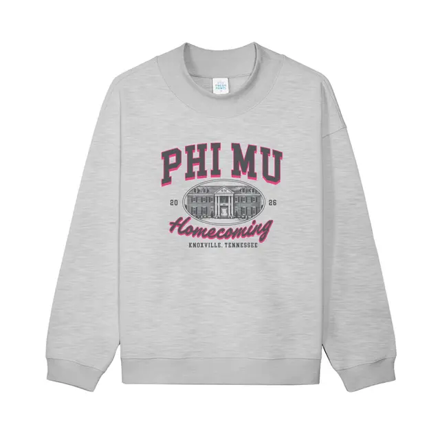 Phi Mu Block Lettering Homecoming Sweater 2