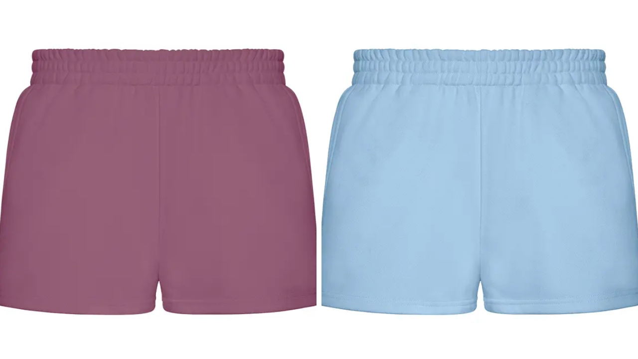 Fresh Prints Miami Heavyweight Shorts in Mauve and Ice Blue