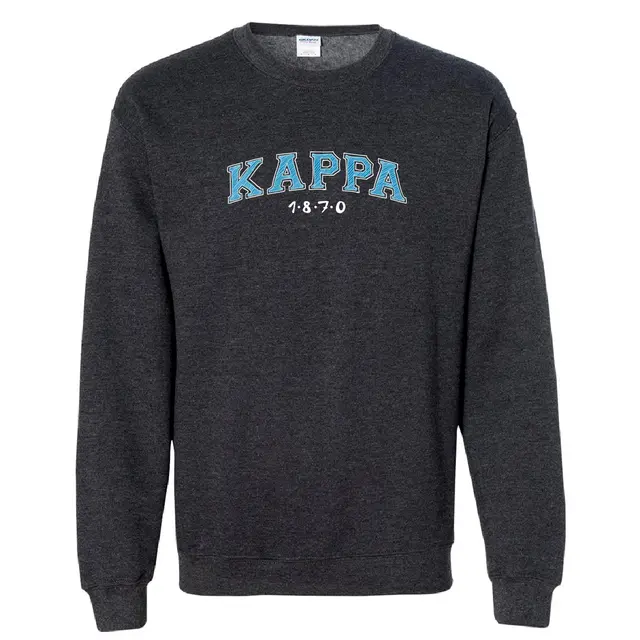 Kappa Kappa Gamma Classic Blue Text PR Crewneck 2