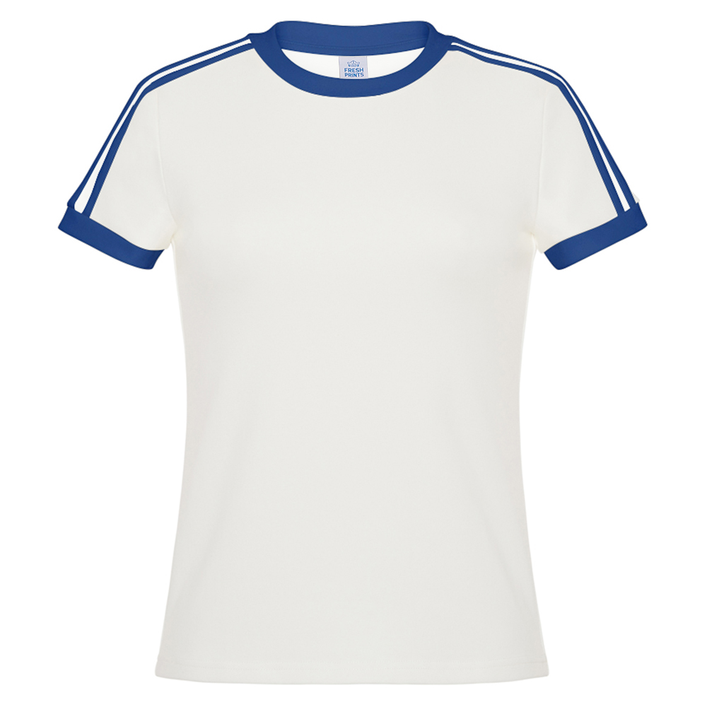 Simone Slim Fit Ringer Shirt with Stripes