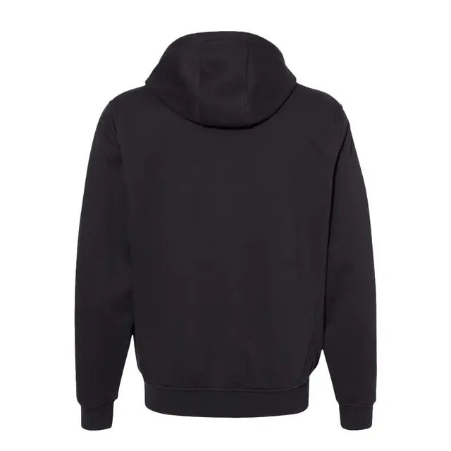 Men's Bateman Power Full Zip Hooded Fleece Black Back