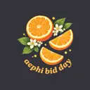 Alpha Epsilon Phi Orange Citrus Graphics Bid Day Shirt
