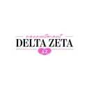 Delta Zeta Pink Heart Text Recruitment Shirt