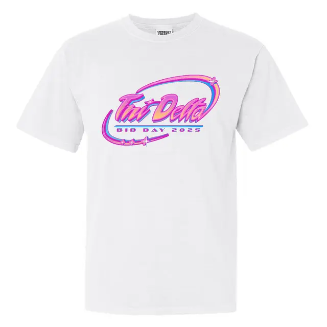 Delta Delta Delta Colorful Lettering Rush Shirts 2