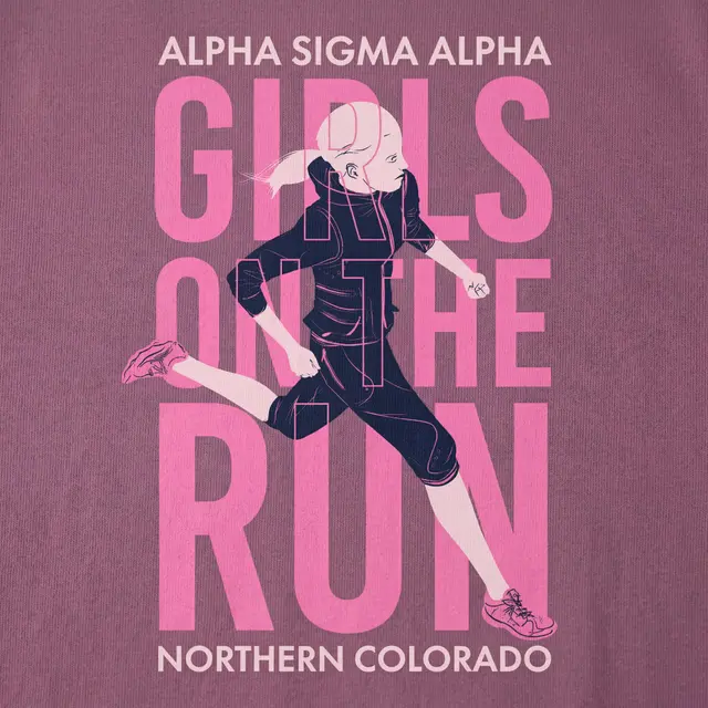 Alpha Sigma Alpha Running Girl Philanthropy Hoodie