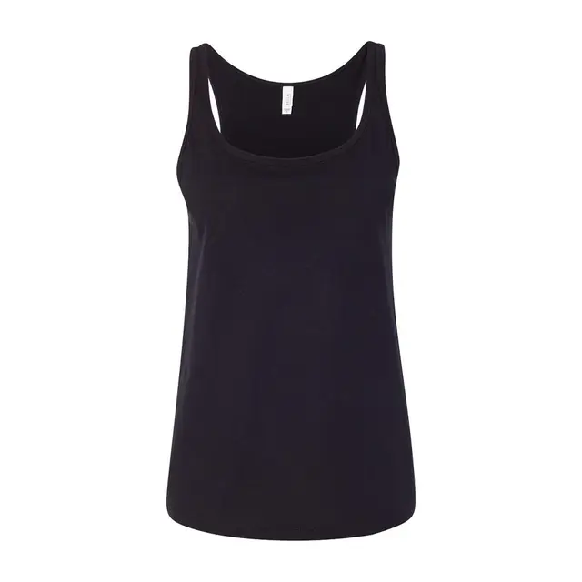 Bella + Canvas Women’s Relaxed Jersey Tank 6488 Black Front