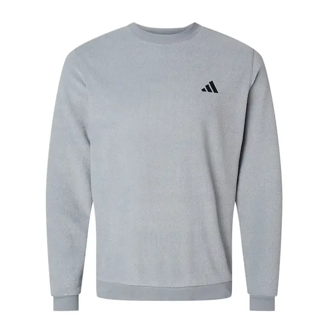 Customizeable Adidas Crewneck Sweatshirt A586 Grey Three Front