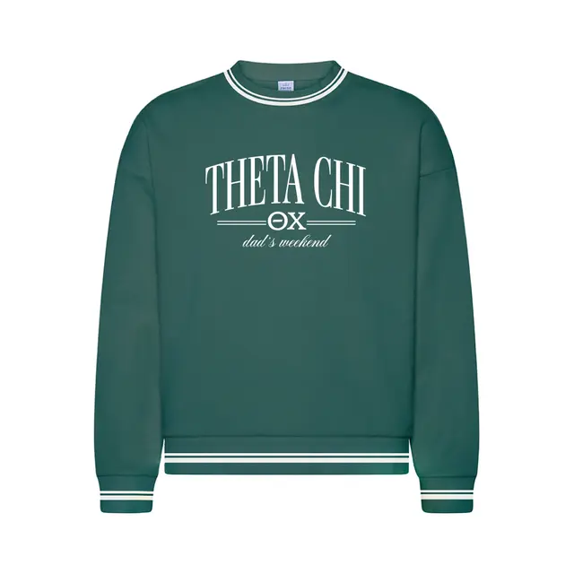 Theta Chi Stacked Serif Text Dad's Weekend Sweater 2