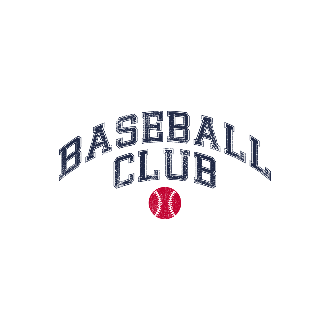 Baseball Club Bold Lettering PR Hoodie | Fresh Prints