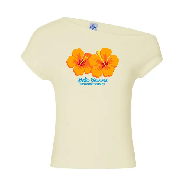 Delta Gamma Bold Hibiscus Recruitment Shirt 2