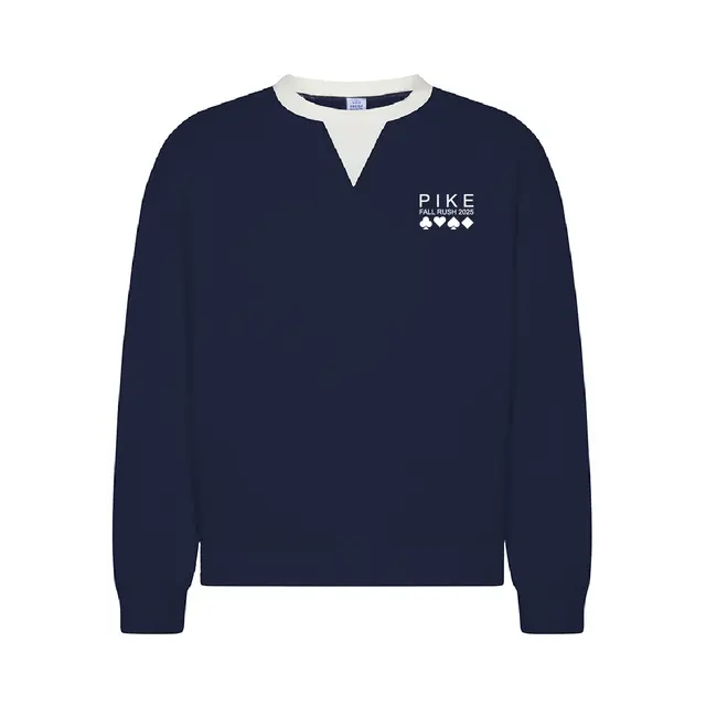 Pi Kappa Alpha Card Suit Text Rush Crewneck 2