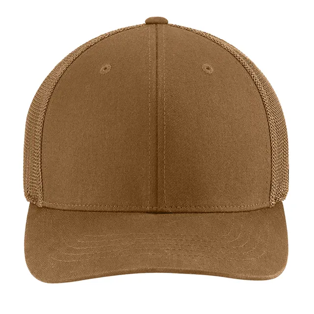 Customizeable Carhartt Flexfit 110® Mesh Back Cap CT106577 Carhartt Brown Front