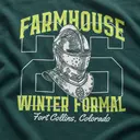 FarmHouse Knight Helmet Block Lettering Winter Formal Crewneck