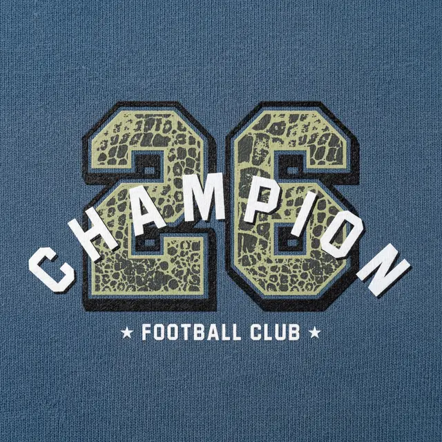 Football Club Cheetah Print Number Text PR Crewneck