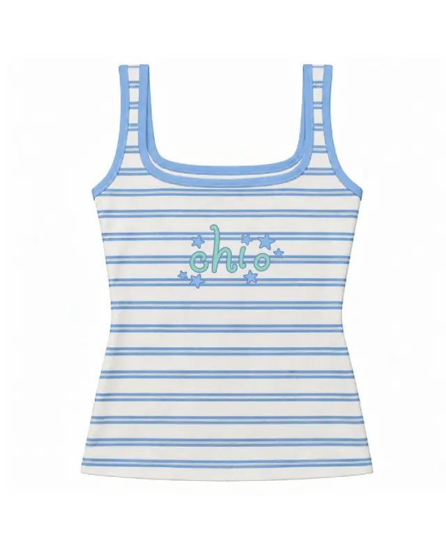 Chi Omega Starry Script PR Tank