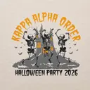 Kappa Alpha Order Dancing Skeletons Halloween Shirt