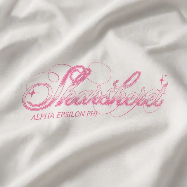 Alpha Epsilon Phi Flowing Script Philanthropy Shirt