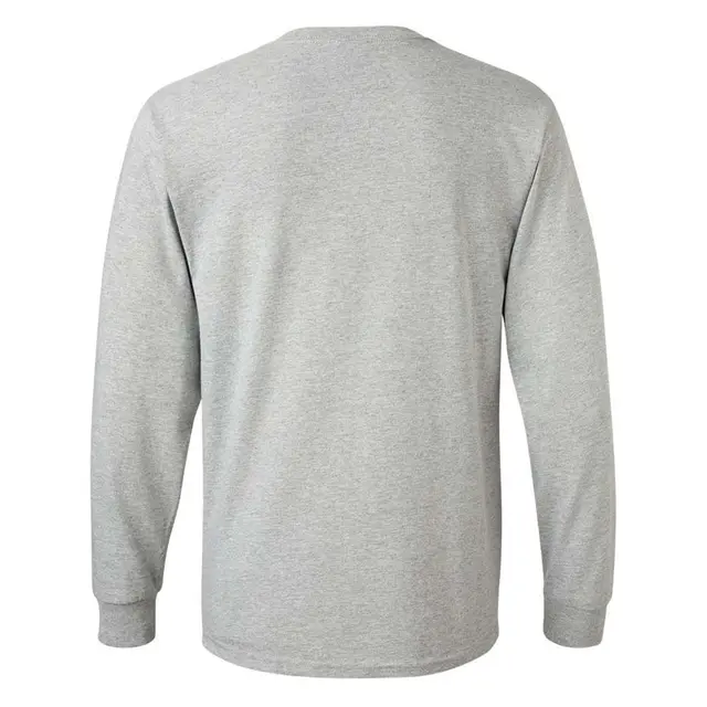Fruit of the Loom HD Cotton Long Sleeve T-Shirt 4930r Athletic Heather Back