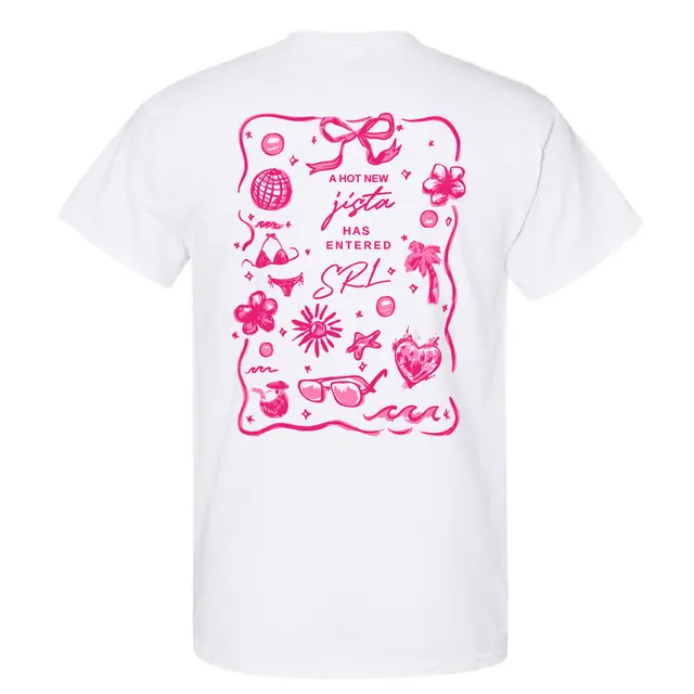 Sigma Rho Lambda Tropical Icons with Ribbon Rush & Bid Shirt 2