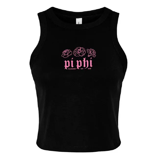 Pi Beta Phi Pink Floral Graphic Founder's Day Tank 2