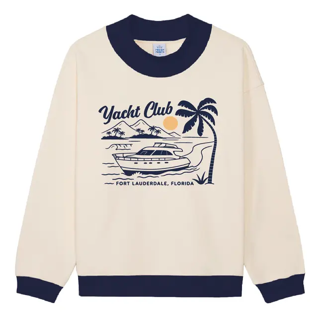 Yacht Club Tropical Yacht Illustration PR Sweater 2