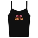Zeta Tau Alpha Bold Bow Text Big Little Reveal Tank 2