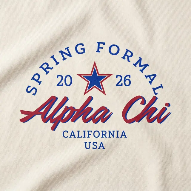 Alpha Chi Omega Star Graphic Semi Formal Tank