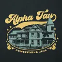 Alpha Sigma Tau Vintage House Graphic PR Crewneck
