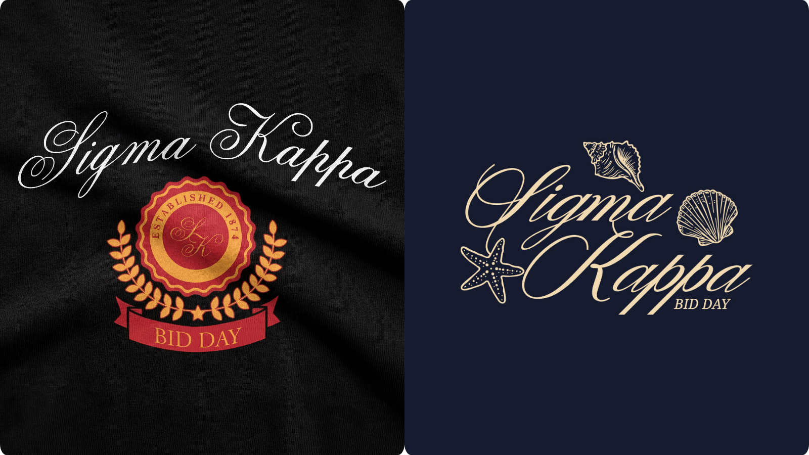 Sigma Kappa merch designs classic styles