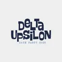 Delta Upsilon Block Text Date Party Sweater
