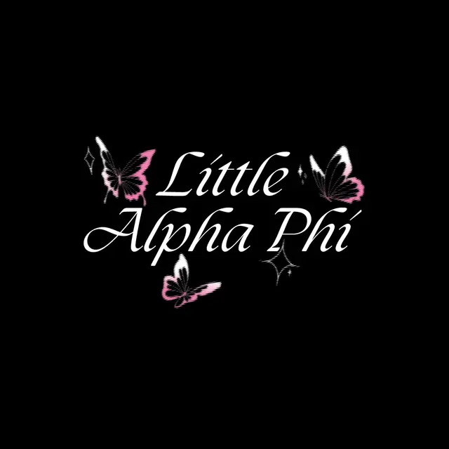 Alpha Phi Butterfly Text Big Little Reveal Shirt