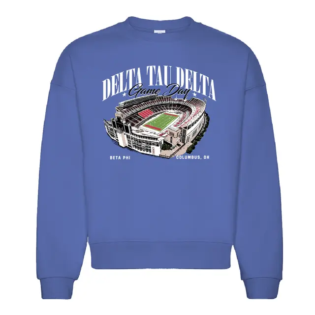 Delta Tau Delta Stadium Illustration Game Day Crewneck 2
