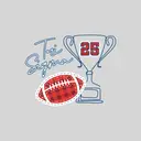 Sigma Sigma Sigma Plaid Football and Trophy Game Day Crewneck